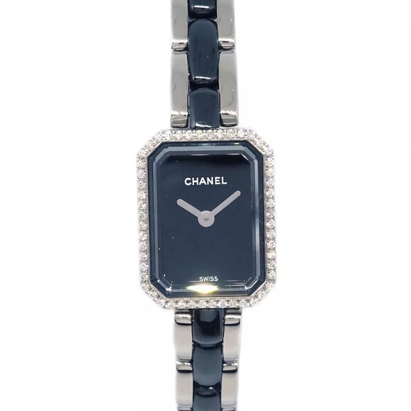Chanel Premiere H2163 Quartz Watch Ceramic SS Diamond 153532 - Picture 1 of 9